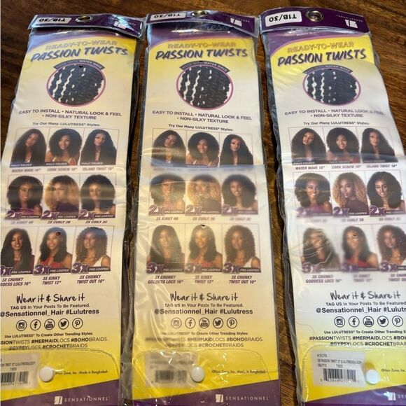 Sensationnel Crochet Braids Lulutress Passion Twist 12" (3-PACK, T1B/30) - Picture 6 of 9